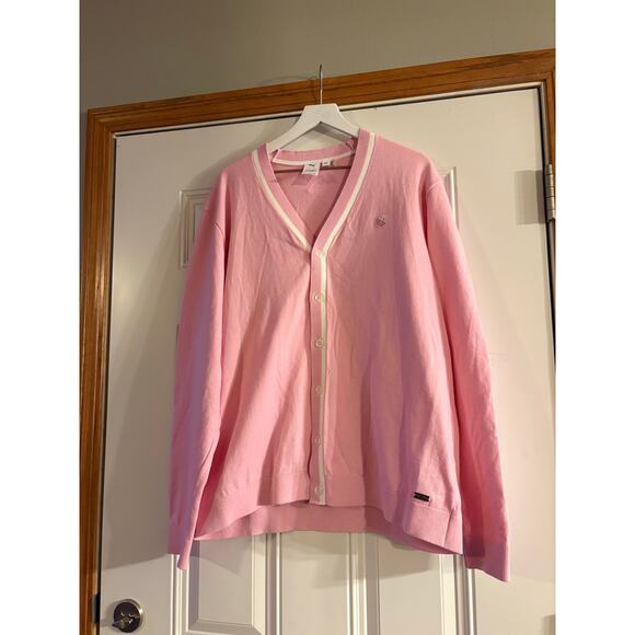 PUMA X ARNOLD PALMER MEN'S KING'S CARDIGAN (PINK) SIZE XXL - Picture 3 of 7